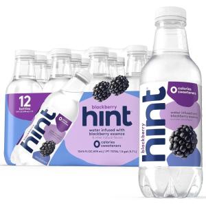 imageHint Bottled Water Blackberry and Cherry Purified Flavored Water with Zero Calories Sugar Free Natural Flavors  16 Fl Oz Pack of 24Blackberry