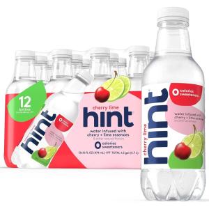 imageHint Bottled Water Blackberry and Cherry Purified Flavored Water with Zero Calories Sugar Free Natural Flavors  16 Fl Oz Pack of 24Cherry Lime