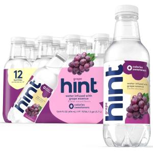 imageHint Bottled Water Blackberry and Cherry Purified Flavored Water with Zero Calories Sugar Free Natural Flavors  16 Fl Oz Pack of 24Grape