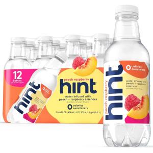 imageHint Bottled Water Blackberry and Cherry Purified Flavored Water with Zero Calories Sugar Free Natural Flavors  16 Fl Oz Pack of 24Peach Raspberry
