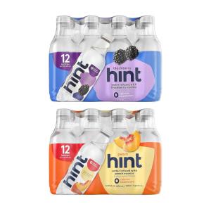 imageHint Water Peach and Crisp Apple 12 Bottles Hint Peach ampamp 12 Bottles Hint Crisp Apple Zero Calories Zero Sugar and Zero Diet Sweeteners 16 Fl Oz Pack of 24Blackberry and Peach