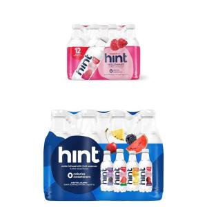 imageHint Water Variety Pack and Raspberry 3 Bottles Each of Blackberry Cherry Watermelon and Pineapple ampamp 12 Hint Water Raspberry Zero Calories Zero Sugar Zero Sweeteners 16 Fl Oz Pack of 24