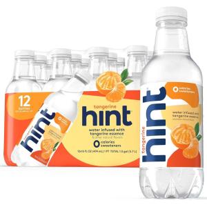 imageHint FruitInfused Bottled Water Best Sellers Variety Pack  Sugar Free Flavored Water with Zero Calories Natural Fruit Essences and No Artificial Sweeteners  16 Fl Oz Pack of 24Tangerine