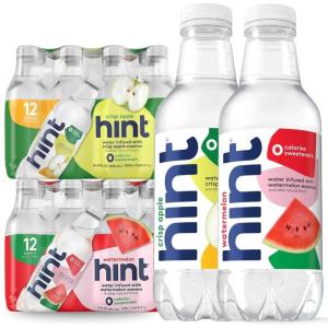 imageHint FruitInfused Bottled Water Best Sellers Variety Pack  Sugar Free Flavored Water with Zero Calories Natural Fruit Essences and No Artificial Sweeteners  16 Fl Oz Pack of 24Crisp Apple and Watermelon
