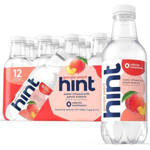 imageHint FruitInfused Bottled Water Best Sellers Variety Pack  Sugar Free Flavored Water with Zero Calories Natural Fruit Essences and No Artificial Sweeteners  16 Fl Oz Pack of 24Georgia Peach