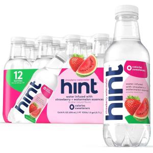 imageHint FruitInfused Bottled Water Summer Classics Variety Pack  Sugar Free Flavored Water with Zero Calories Natural Fruit Essences and No Artificial Sweeteners  16 Fl Oz Pack of 24Strawberry Watermelon